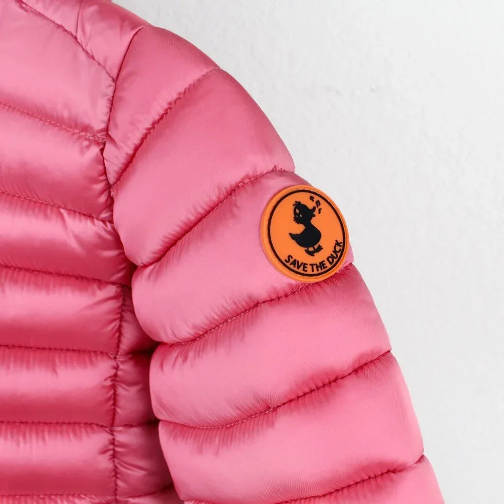 NWT Save The Duck Kids' Iris Shiny Hooded Puffer Jacket, Size 2T